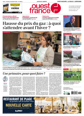 Cover of Ouest France (Saint-Nazaire La Baule Guerande)