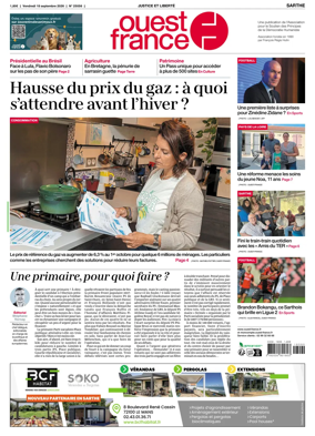 Cover of Ouest France (Sarthe)