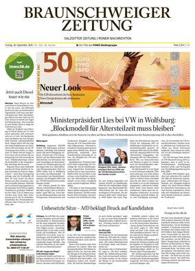 Cover of Braunschweiger Zeitung (Peine)