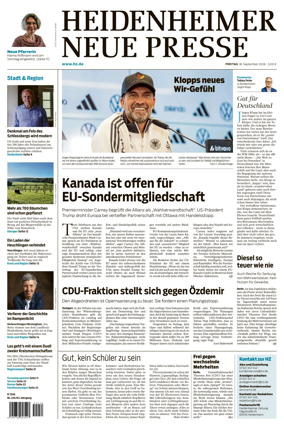 Cover of Heidenheimer Neue Presse