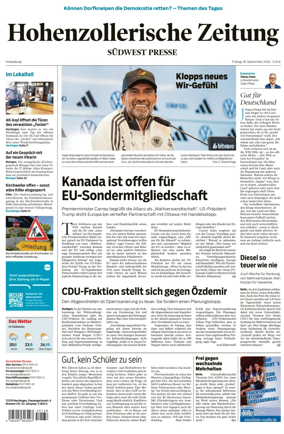 Cover of Hohenzollerische Zeitung