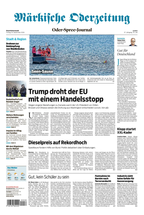 Cover of Markische Oderzeitung Eisenhuttenstadt