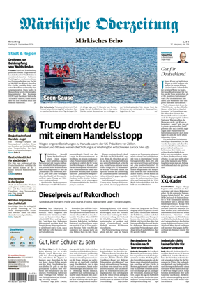 Cover of Markische Oderzeitung Strausberg