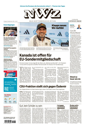 Cover of NWZ – Neue Wurttembergische Zeitung