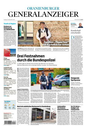 Cover of Oranienburger Generalanzeiger