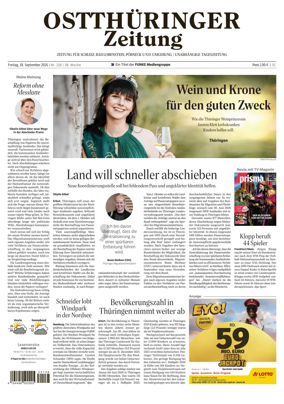 Cover of Ostthuringer Zeitung (Posneck)