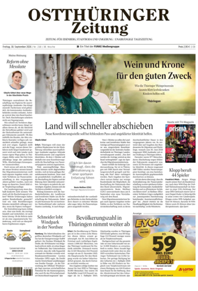 Cover of Ostthuringer Zeitung (Saale-Holzland-Kreis)