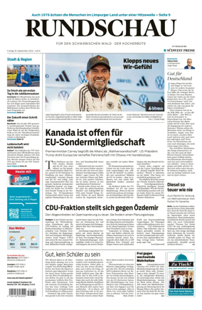 Cover of Rundschau fur den Schwabischen Wald – Der Kocherbote