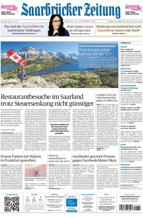 Cover of Saarbruecker Zeitung