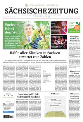 Cover of Sachsische Zeitung (Bautzen Kamenz & Bischofswerda)