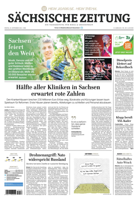 Cover of Sachsische Zeitung (Riesa & Grossenhain)