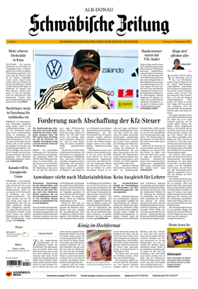 Cover of Schwabische Zeitung (Alb-Donau)