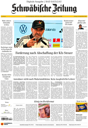 Cover of Schwabische Zeitung (Bad Saulgau)