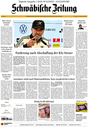 Cover of Schwabische Zeitung (Bad Waldsee / Aulendorf)