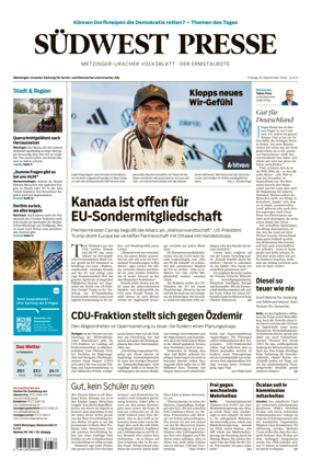 Cover of Sudwest Presse - Metzinger Uracher Volksblatt - Der Ermstalbote