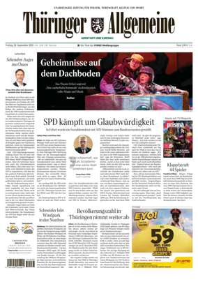 Cover of Thuringer Allgemeine (Arnstadt und Ilmenauz)