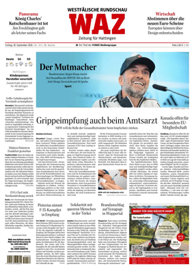 Cover of Westdeutsche Allgemeine Zeitung (Hattingen)