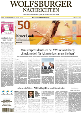 Cover of Wolfsburger Nachrichten (Wolfsburg-Gifhorn)