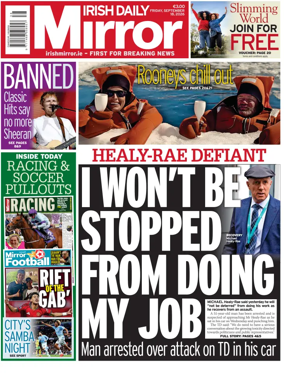 Cover of Irish Daily Mirror