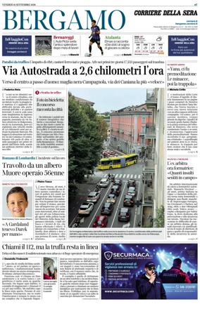 Cover of Corriere della Sera (Bergamo)
