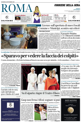Cover of Corriere della Sera (Roma)