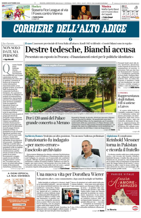 Cover of Corriere dell'Alto Adige