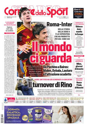 Cover of Corriere dello Sport (Lazio)