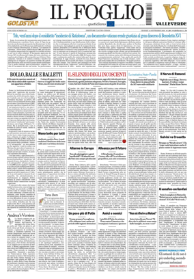 Cover of Il Foglio Quotidiano