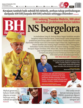 Cover of Berita Harian