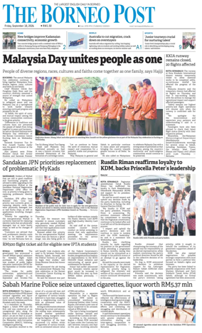 Cover of The Borneo Post (Sabah)