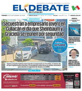 Cover of El Debate de Culiacan
