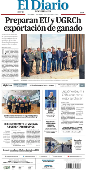 Cover of El Diario de Chihuahua