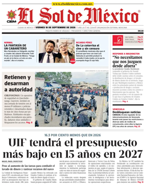 Cover of El Sol de Mexico