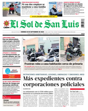 Cover of El Sol de San Luis Potosi