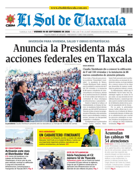 Cover of El Sol de Tlaxcala