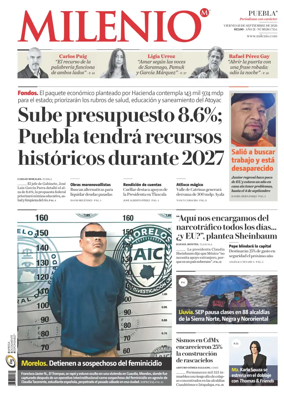 Cover of Milenio Puebla