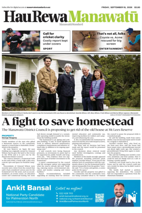 Cover of Manawatu Standard