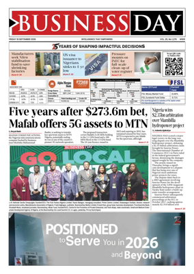 Cover of Business Day (Nigeria)