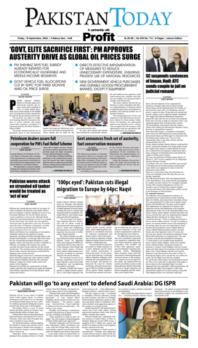 Cover of Pakistan Today (Lahore)