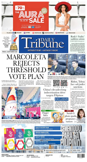 Cover of Daily Tribune (Philippines)