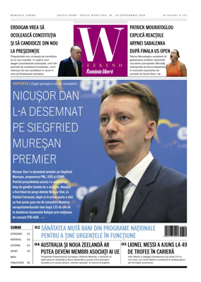 Cover of Romania Libera - Friday Edition