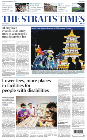 Cover of The Straits Times