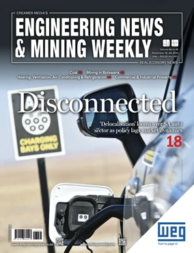Cover of Engineering News and Mining Weekly