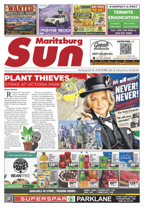 Cover of Maritzburg Sun (South Africa)