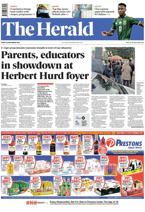 Cover of The Herald (South Africa)