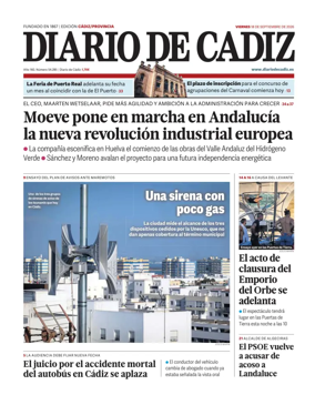 Cover of Diario de Cadiz