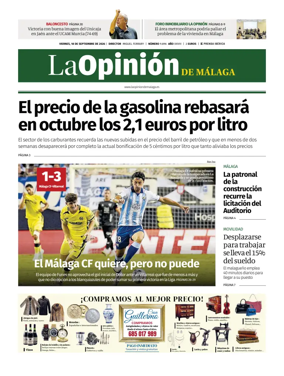 Cover of La Opinion de Malaga