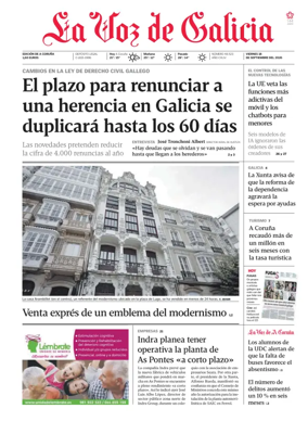 Cover of La Voz de Galicia (A Coruna)