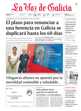 Cover of La Voz de Galicia (Arousa)