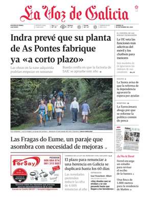Cover of La Voz de Galicia (Ferrol)